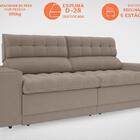 Sofá Daytona 2,50m Assento Retrátil E Reclinável Velosuede Be