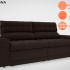 Sofá Daytona 2,50m Assento Retrátil E Reclinável Velosuede Ch