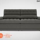 Sofá Daytona 2,50m Assento Retrátil E Reclinável Velosuede Ci