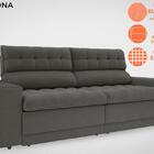 Sofá Daytona 2,50m Assento Retrátil E Reclinável Velosuede Ci