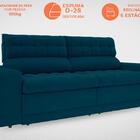 Sofá Daytona 2,50m Assento Retrátil E Reclinável Velosuede Ro