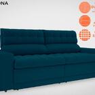 Sofá Daytona 2,50m Assento Retrátil E Reclinável Velosuede Ro