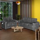 Sofá De 2 E 3 Lugares Para Sala De Estar Cinza Rhoswen Shop Jm