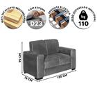 Sofá De 2 E 3 Lugares Para Sala De Estar Cinza Rhoswen Shop Jm