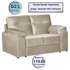 Sofá De 2 Lugares Cama Inbox Talim 1,45m Suede Bege