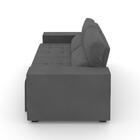 Sofá De 2 Lugares Extensível Novo Dubai De Suede Grafite 200cm