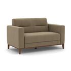 Sofá De 2 Lugares Madah De Veludo Bege 140cm