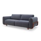 Sofá De 3 Lugares Avellin Tramado Cinza 210cm