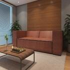 Sofá De 3 Lugares Morgan Ii Couro Mel Escuro 220cm