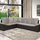 Sofá De Canto 06 Lugares Alphaville Gold Castor/gold Marrom