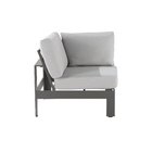 Sofa de Canto 1 Lugar Las Vegas Alumínio Cinza 78,5x91x70cm Naterial