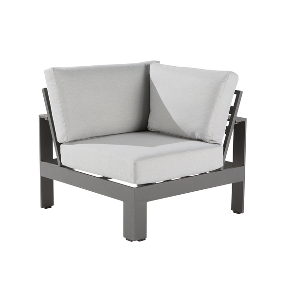 Sofa de Canto 1 Lugar Las Vegas Alumínio Cinza 78,5x91x70cm Naterial