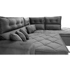 Sofá De Canto 2,60x2,36m Retrátil E Reclinável Com Molas Cama