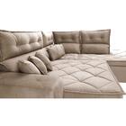 Sofá De Canto 2,60x2,36m Retrátil E Reclinável Com Molas Cama