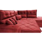 Sofá De Canto 2,60x2,36m Retrátil E Reclinável Com Molas Cama