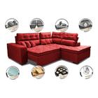 Sofá De Canto 2,60x2,36m Retrátil E Reclinável Com Molas Cama