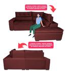 Sofá De Canto 2,60x2,36m Retrátil E Reclinável Com Molas Cama