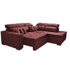 Sofá De Canto 2,60x2,36m Retrátil E Reclinável Com Molas Cama