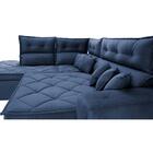 Sofá De Canto 2,60x2,36m Retrátil E Reclinável Com Molas Cama