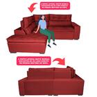 Sofá De Canto 2,60x2,36m Retrátil E Reclinável Com Molas Cama