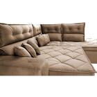 Sofá De Canto 2,60x2,36m Retrátil E Reclinável Com Molas Cama