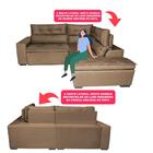 Sofá De Canto 2,60x2,36m Retrátil E Reclinável Com Molas Cama