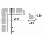 Sofá De Canto 210x205 Gazin Chicago