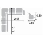 Sofá De Canto 210x205 Gazin Chicago