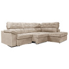 Sofá De Canto 284x20m Gralha Azul Bragança Retrátil E Recliná