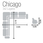 Sofá De Canto 2 E 3 Lugares Chicago Com Almofadas Soltas Gazi