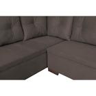 Sofá De Canto 3/2 Lugares Puff Tecido Sued - Santiago