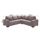 Sofá De Canto 3 E 2 Lugares Priscila Sued Champagne