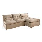 Sofá De Canto 3 Lugares 210cm M101 Martins Estofados Suede/be