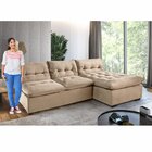 Sofá De Canto 3 Lugares 210cm M101 Martins Estofados Suede/be