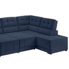 Sofá De Canto 3 Lugares Retrátil E Reclinável Firenze Suede A