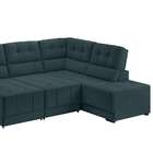 Sofá De Canto 3 Lugares Retrátil E Reclinável Firenze Suede P