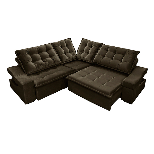 Sofá De Canto 3 Lugares Touareg-phormatta - Marrom