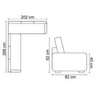Sofá De Canto 3x2 Lugares Arezo Estofados Mobycasa Moveis Cin