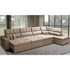 Sofá De Canto 4,80x2,36m Retrátil E Reclinável Com Molas Cama