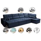 Sofá De Canto 4,80x2,36m Retrátil E Reclinável Com Molas Cama