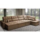 Sofá De Canto 4,80x2,36m Retrátil E Reclinável Com Molas Cama