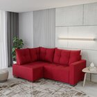 Sofá De Canto 4 Lugares 181cm Leme Vermelho