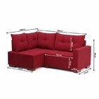 Sofá De Canto 4 Lugares 181cm Leme Vermelho