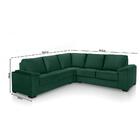 Sofa De Canto 4 Lugares Almofadado Turim Verde A90