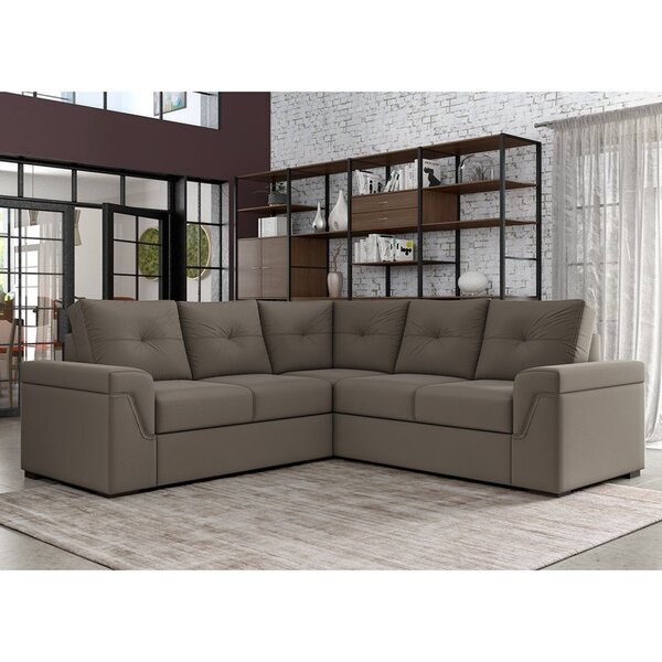 Sofá De Canto 4 Lugares Bélgica Marrom Claro