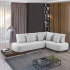 Sofá De Canto 4 Lugares Com Almofadas Decorativas Paris 2192