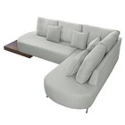 Sofá De Canto 4 Lugares Com Almofadas Decorativas Paris 2322