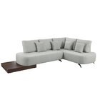 Sofá De Canto 4 Lugares Com Almofadas Decorativas Paris 2322