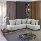 Sofá De Canto 4 Lugares Com Almofadas Decorativas Paris 2322