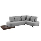 Sofá De Canto 4 Lugares Com Almofadas Decorativas Paris 2323